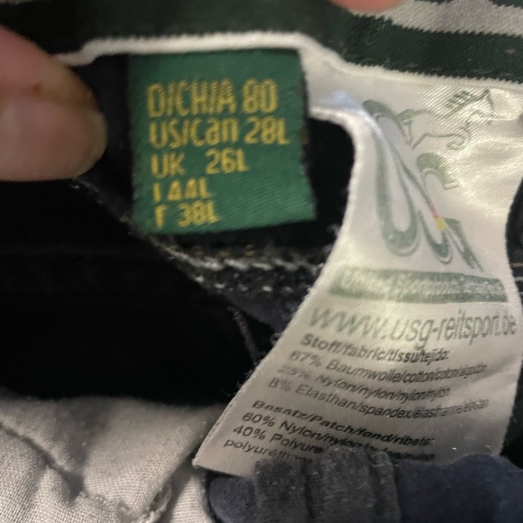 USG Equestrian Riding Breeches United Sportproducts Germany Lara Pants Size 28L - Picture 4 of 11